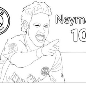 Neymar coloring pages printable for free download