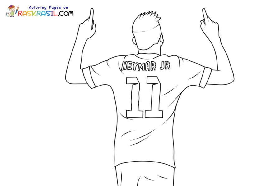 Neymar coloring pages