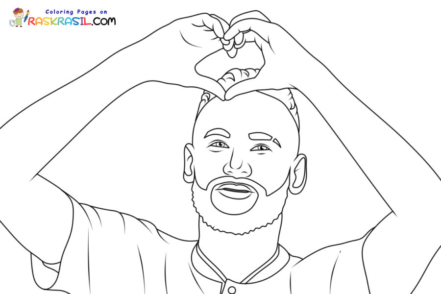 Neymar coloring pages