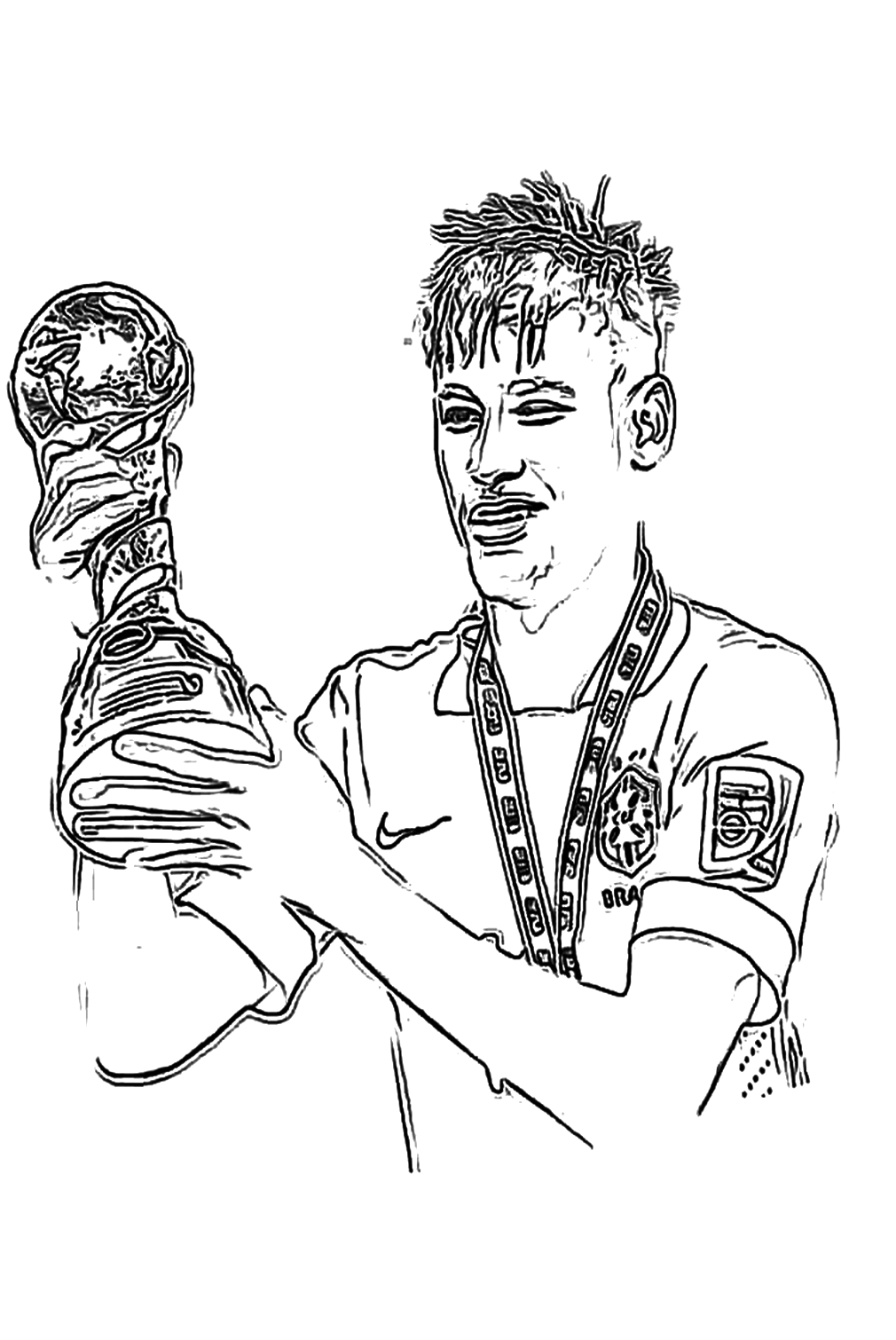 Neymar coloring sheet