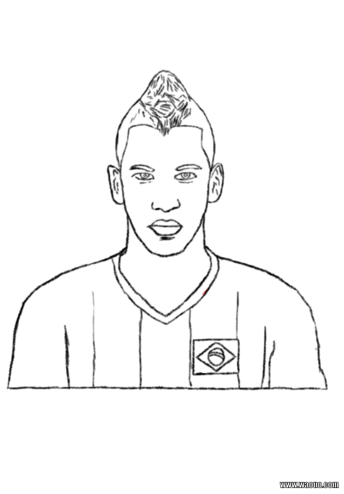 Neymar coloring page to print and color