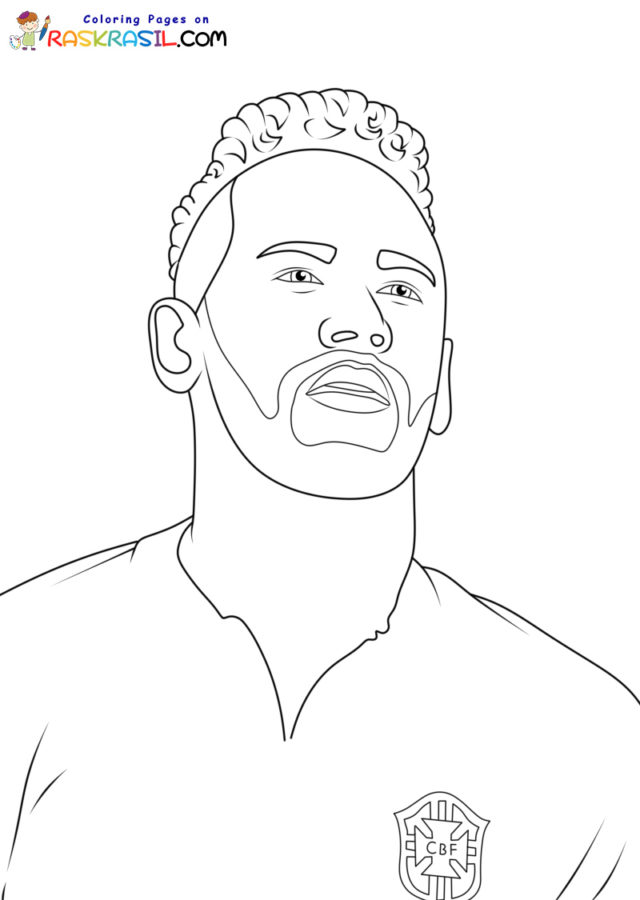 Neymar coloring pages