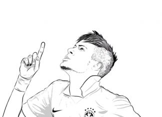 Neymar coloring pages to print and print online