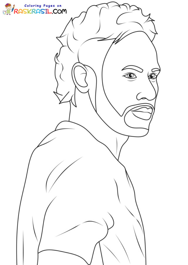 Neymar coloring pages