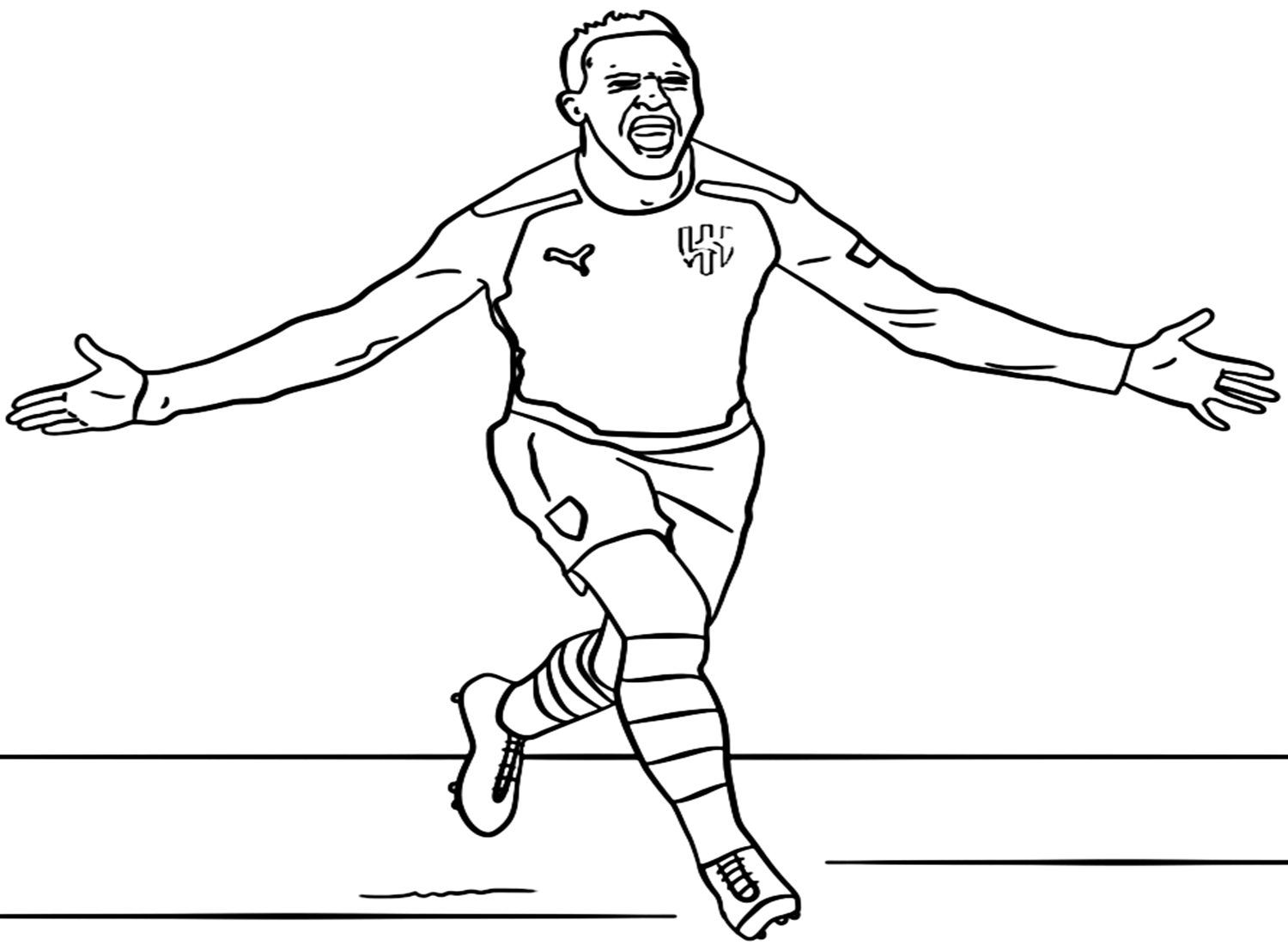 Neymar coloring pages