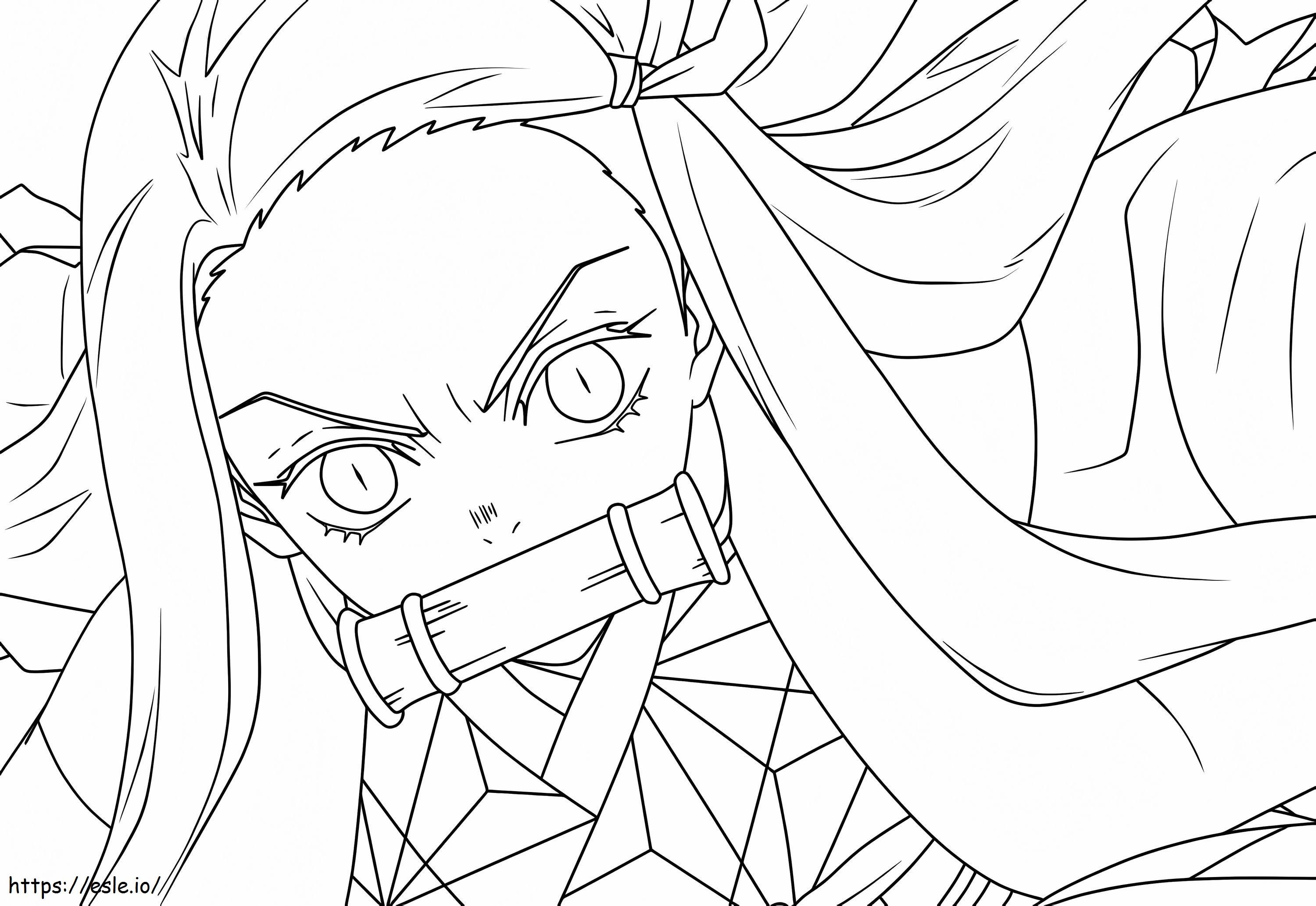 Free nezuko coloring page