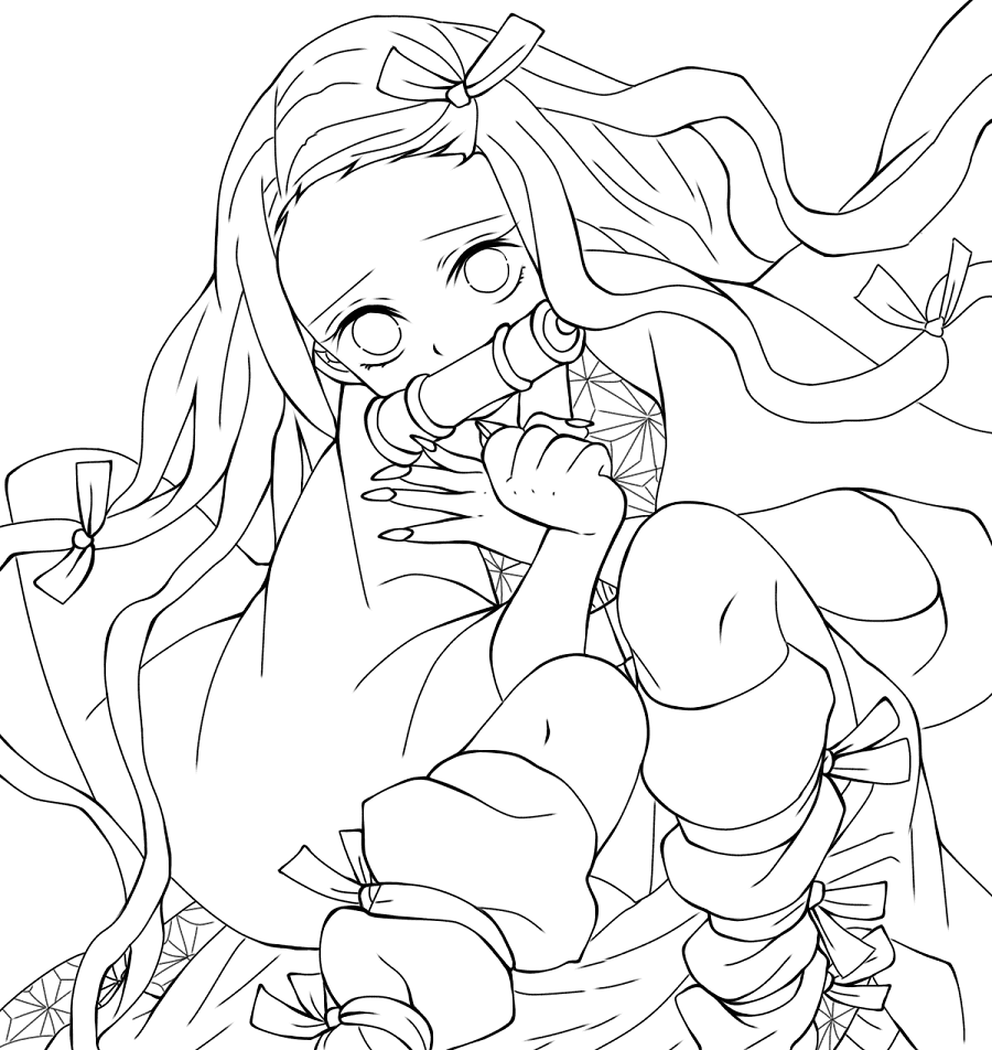 Nezuko coloring pages