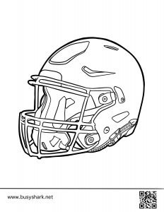 Football helmet coloring page