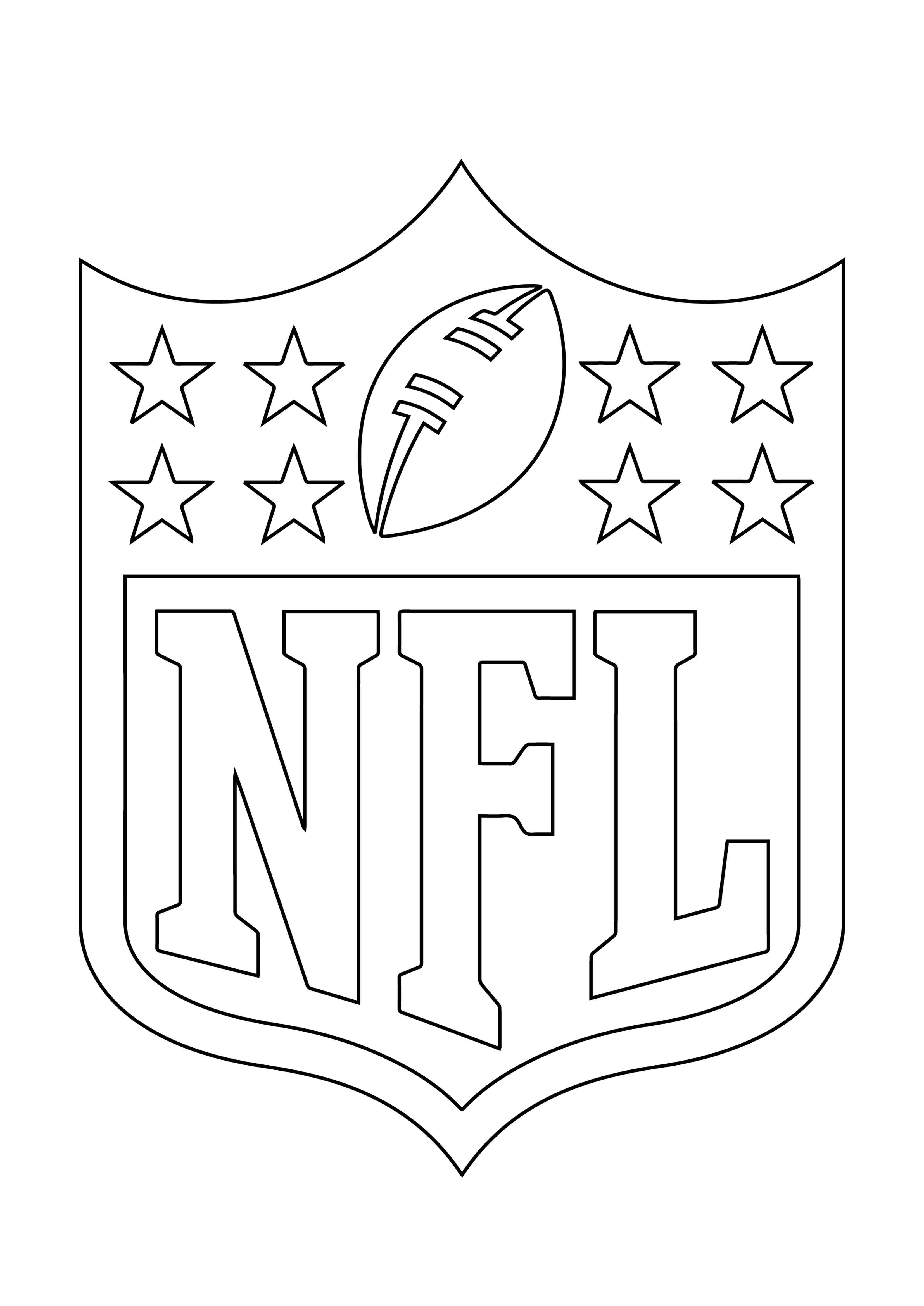 Nfl logo and flag coloring and printing for free