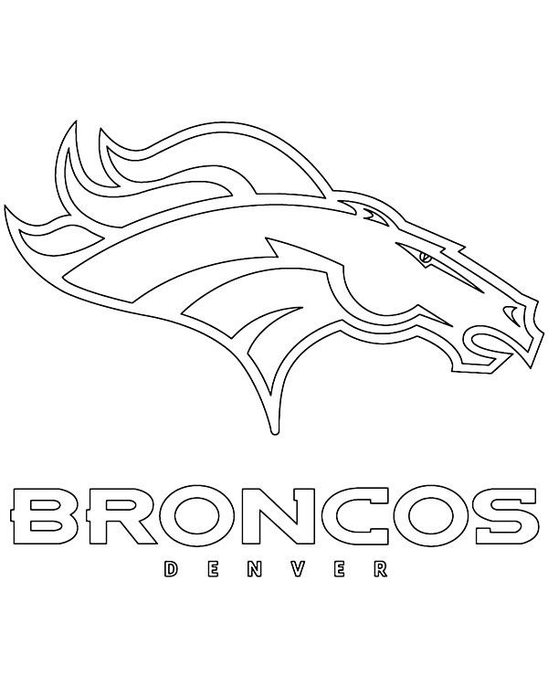 Print denver broncos crest coloring page