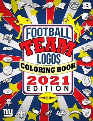 Football team logos coloring book edition exciting sports activity pages for ultimate nfl fans paperback browseabout books