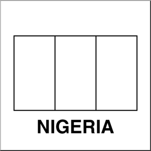 Clip art flags nigeria bw i