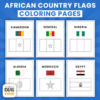 African country flags coloring pages by the ideas zone tpt