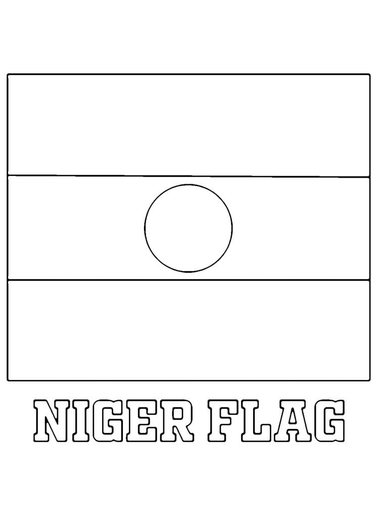 Print niger flag coloring page