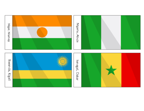 African flags printables for kids