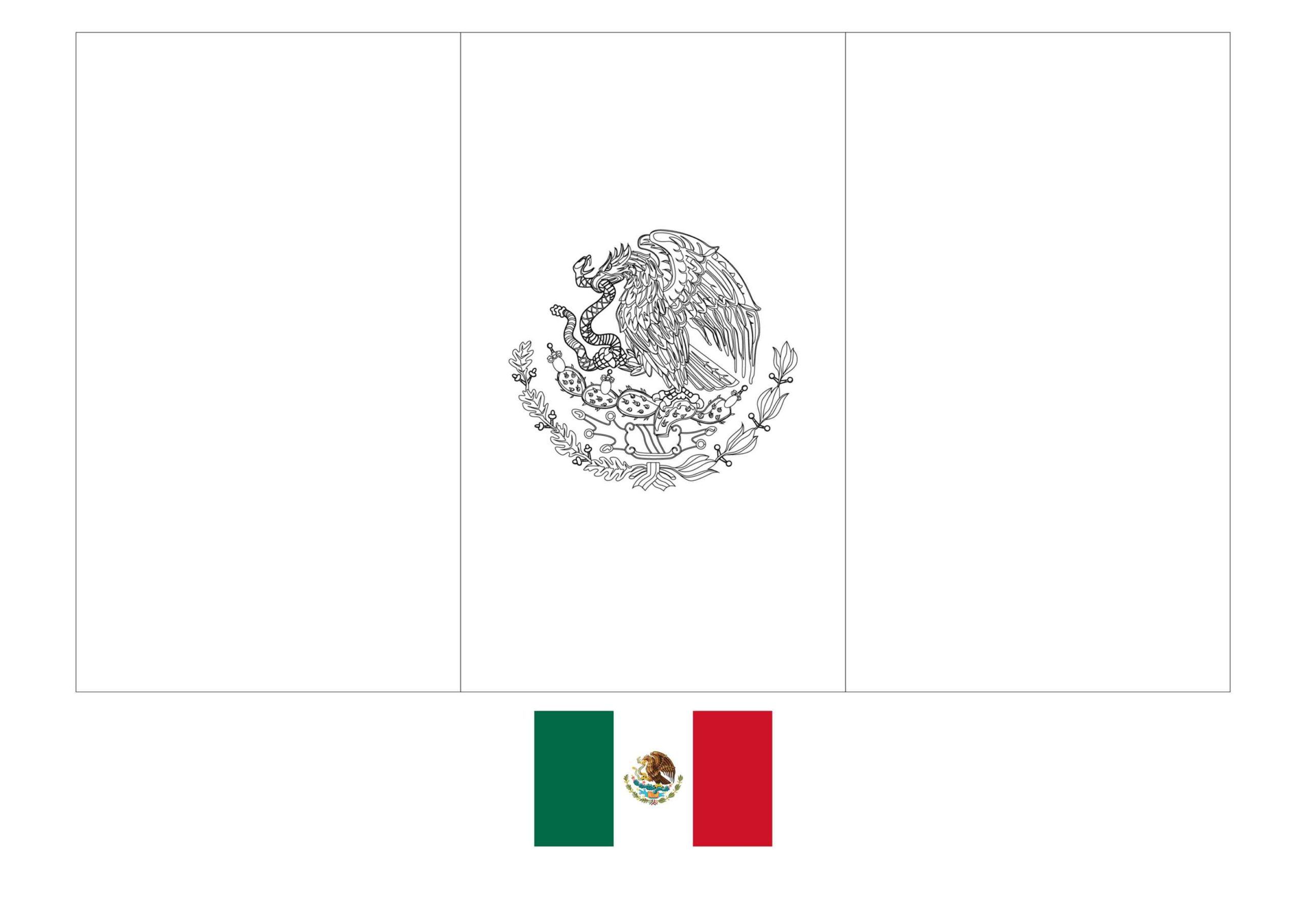 Mexico flag coloring page flag coloring pages coloring pages mexico flag