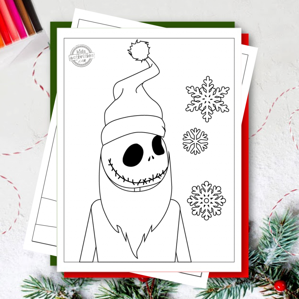 Coolest free printable nightmare before christmas coloring pages kids activities blog