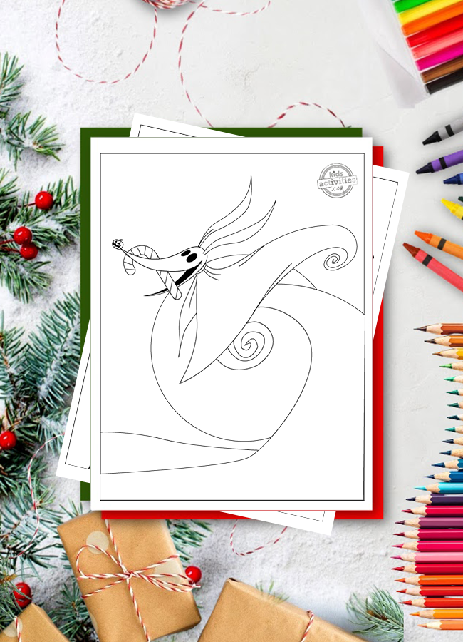 Coolest free printable nightmare before christmas coloring pages kids activities blog