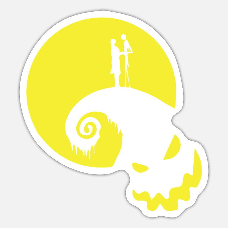 Nightmare before christmas pumpkin stencil t shirt sticker