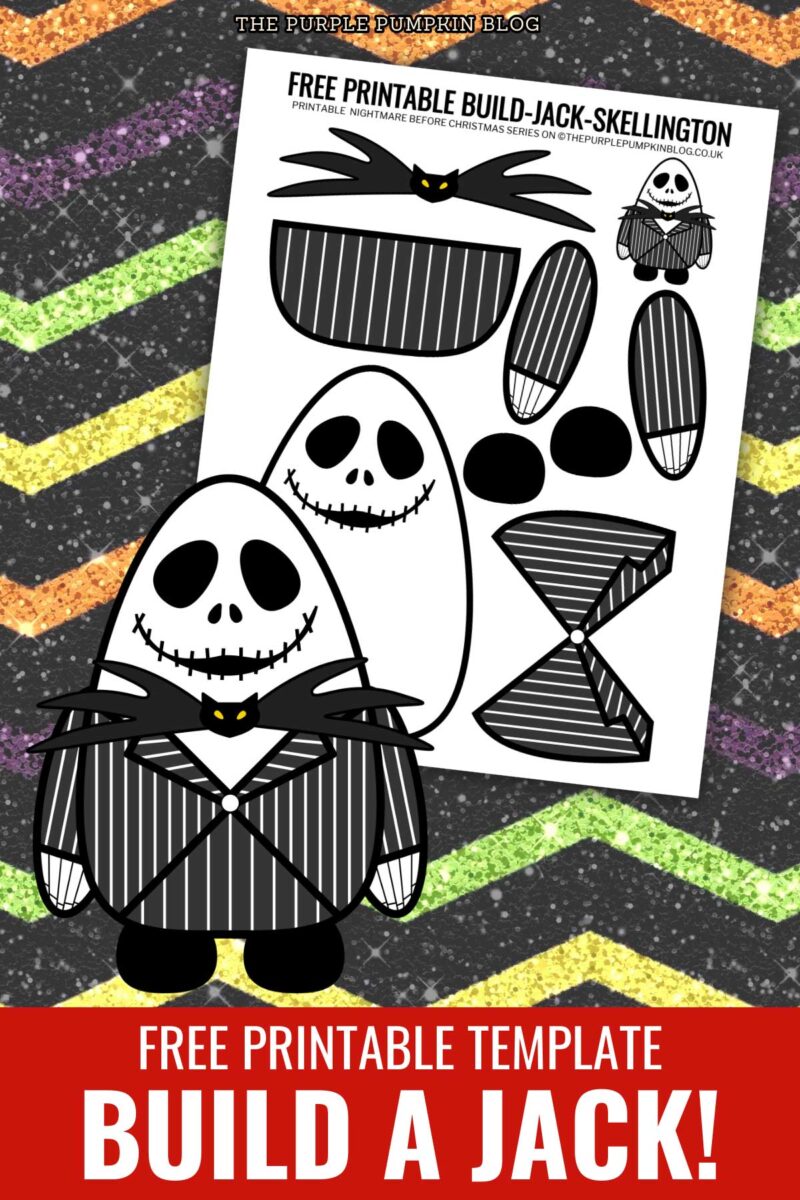 Free build jack skellington printable for halloween