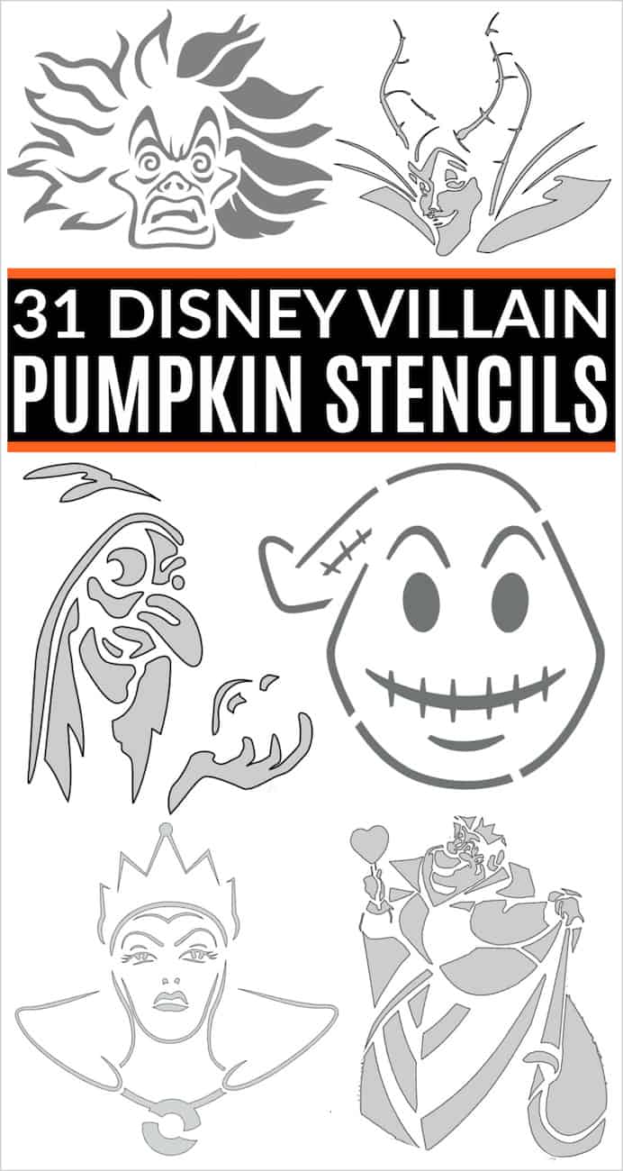 Disney villain pumpkin stencils the best free printable templates