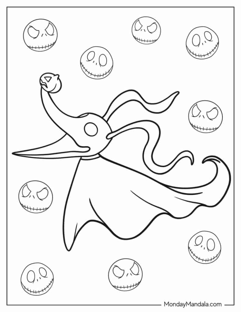 Nightmare before christmas coloring pages free pdfs