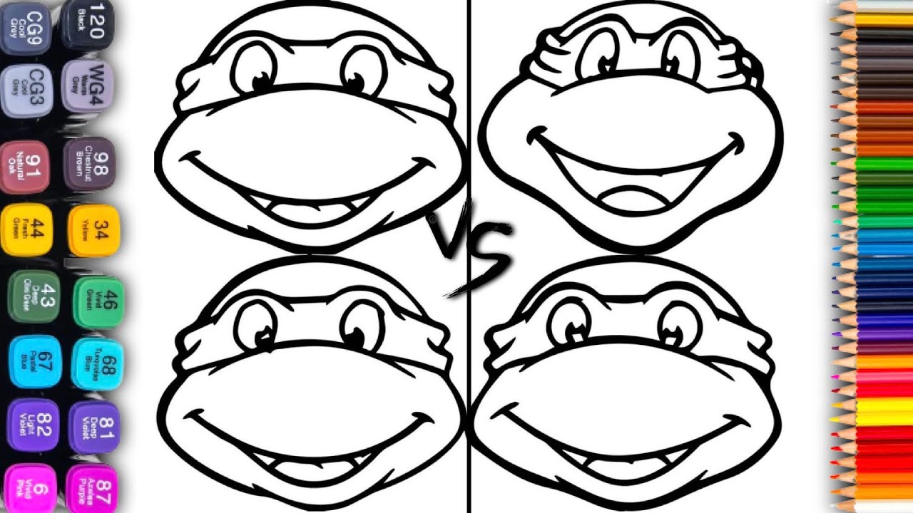 Ninja turtles cartoon vs real drawing ninja turtles coloring pages