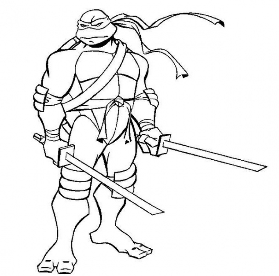 Get this printable ninja turtle coloring page