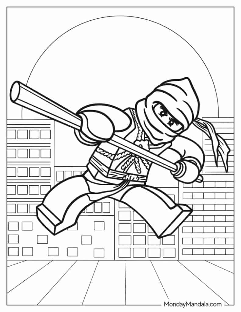 Lego ninjago coloring pages free pdf printables