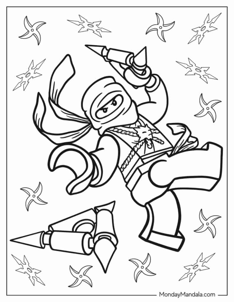 Lego ninjago coloring pages free pdf printables