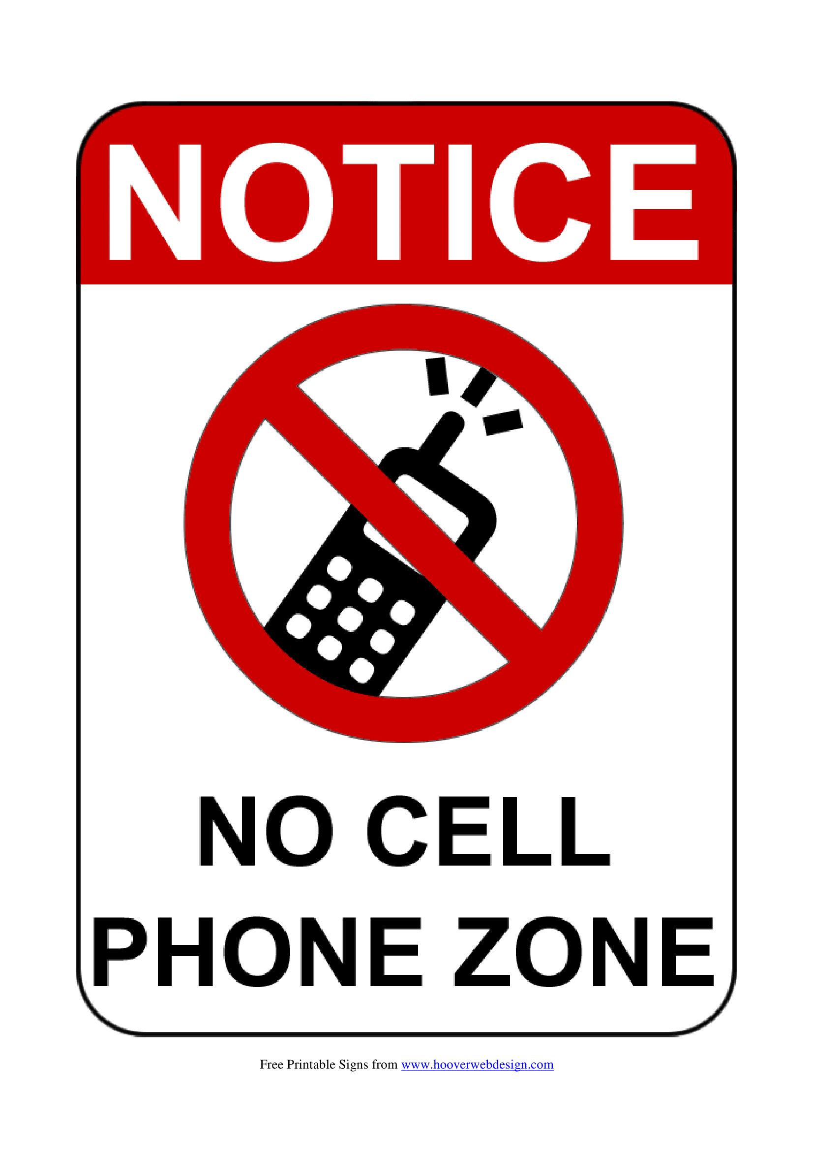 No mobile phone signs poster template