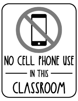 No cell phone sign tpt