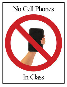 No cell phone sign tpt