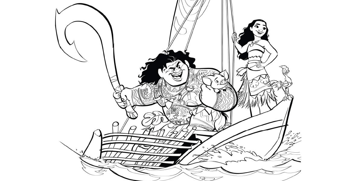 Youll love these printable moana coloring pages