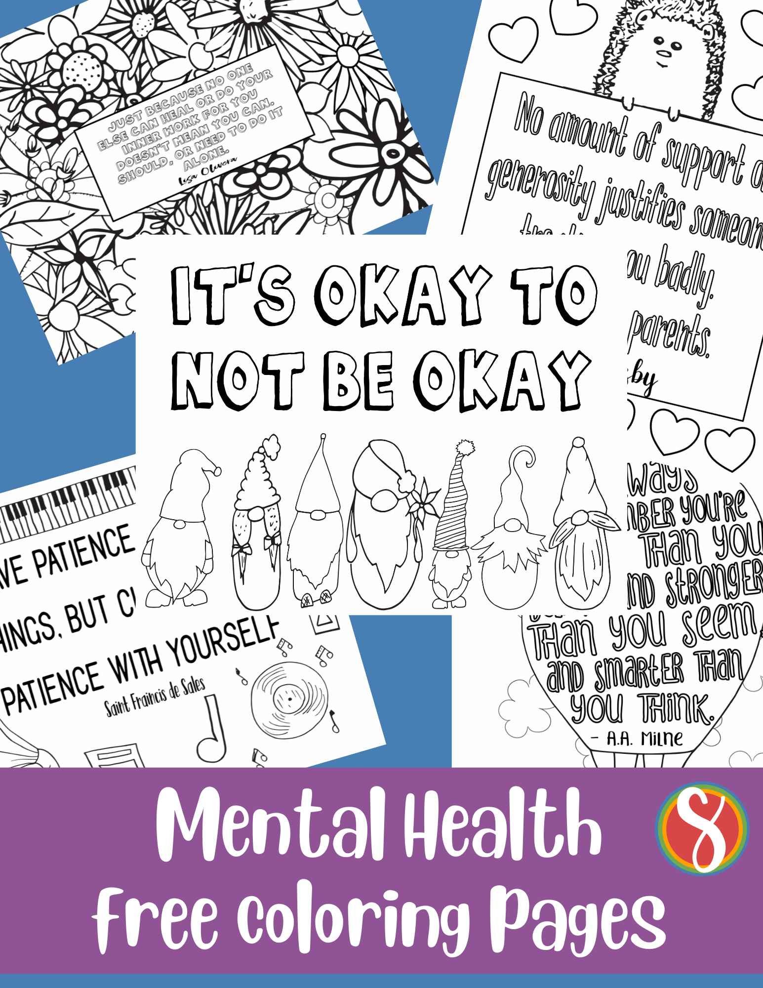 Free mental health coloring pages â stevie doodles