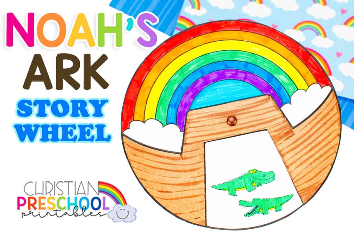 Crafts for noahs ark spinner animal activity