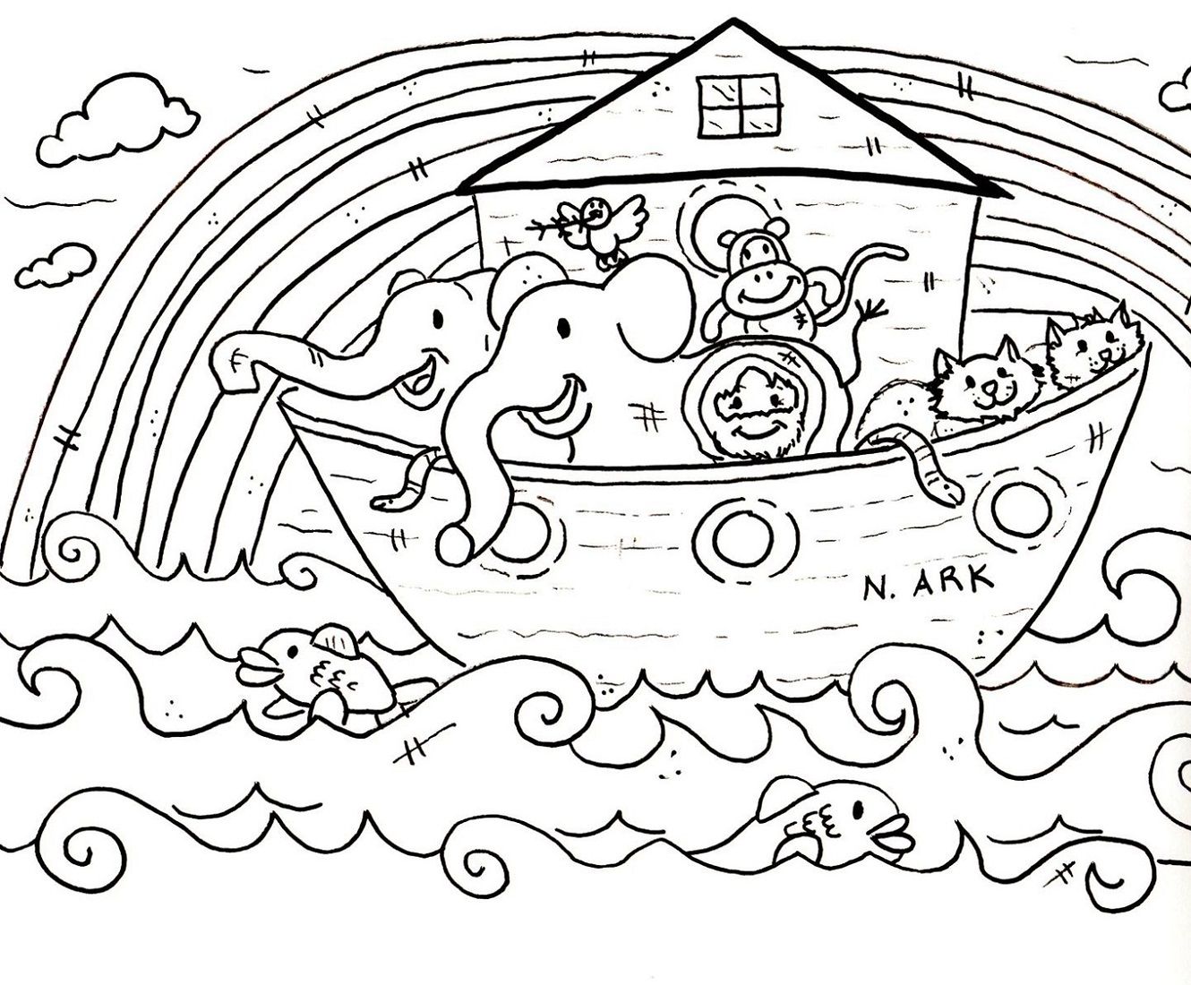 Printable coloring pictures for children sunday school coloring pages bible coloring pages noahs ark coloring page