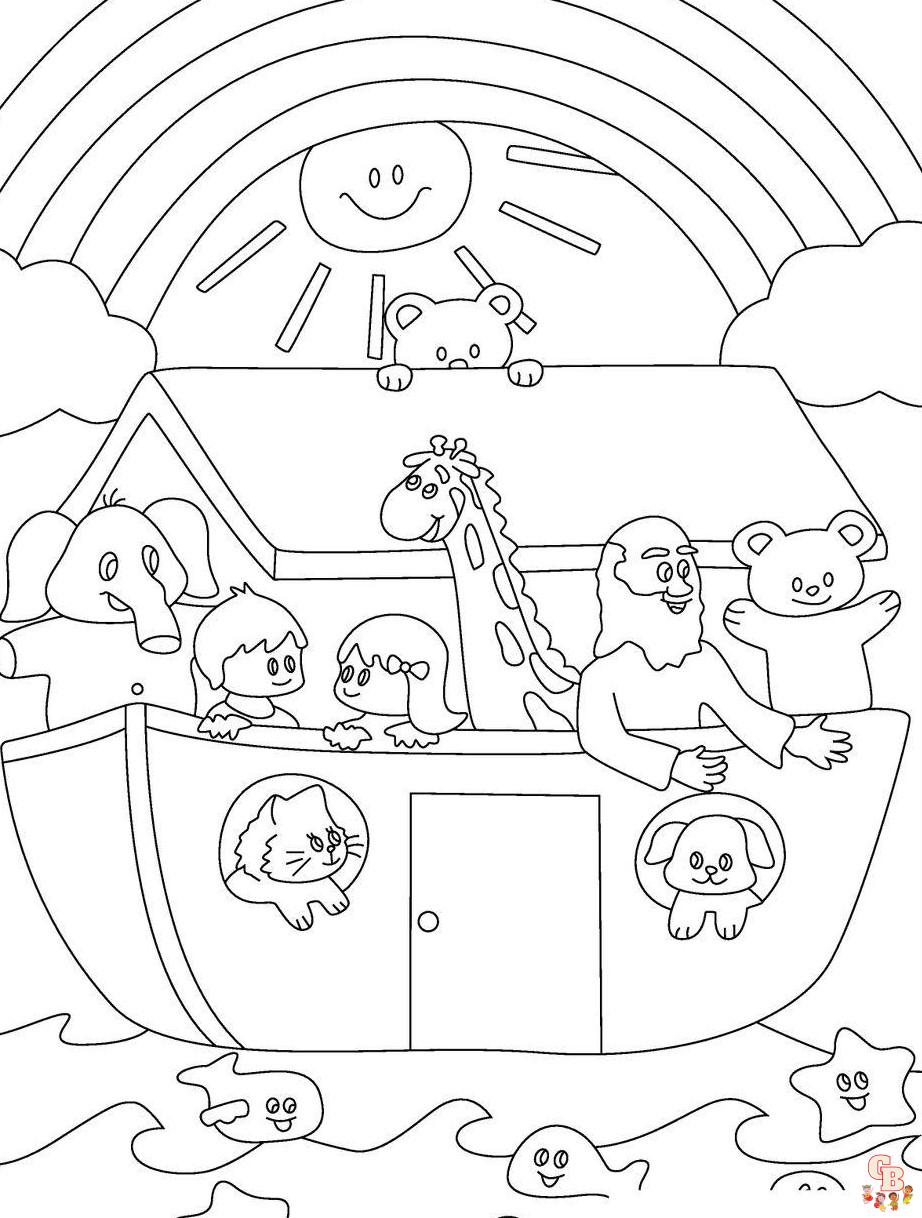 Noahs ark animals coloring pages