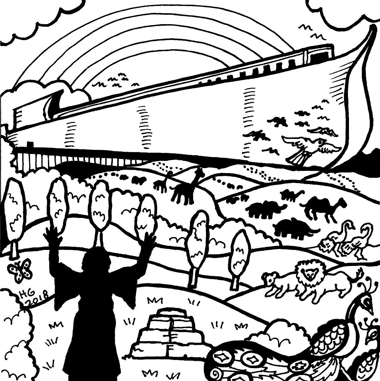 Noahs ark printable coloring pages