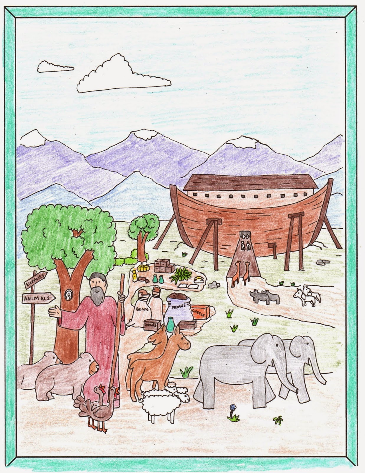 Noahs ark coloring pages