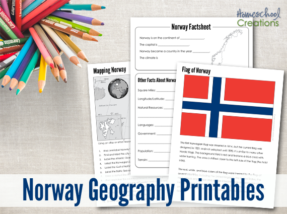 Norway geography printables