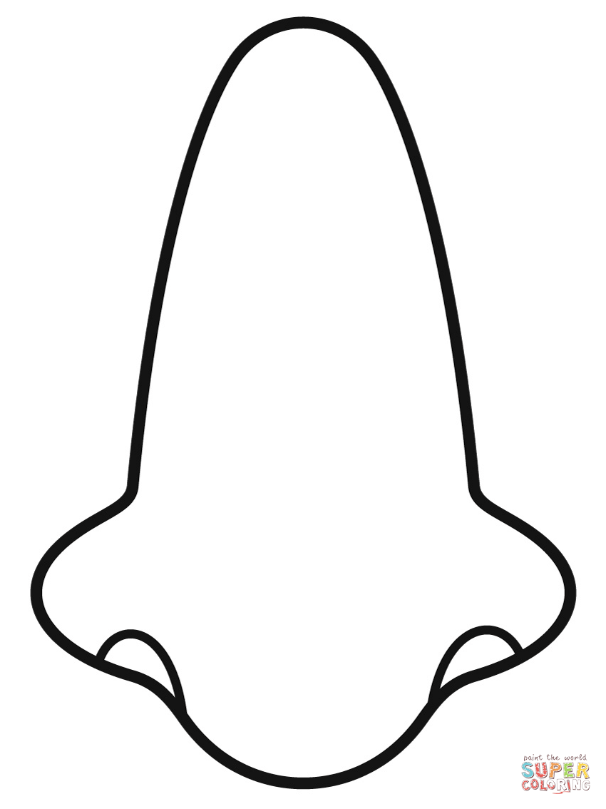 Nose coloring page free printable coloring pages