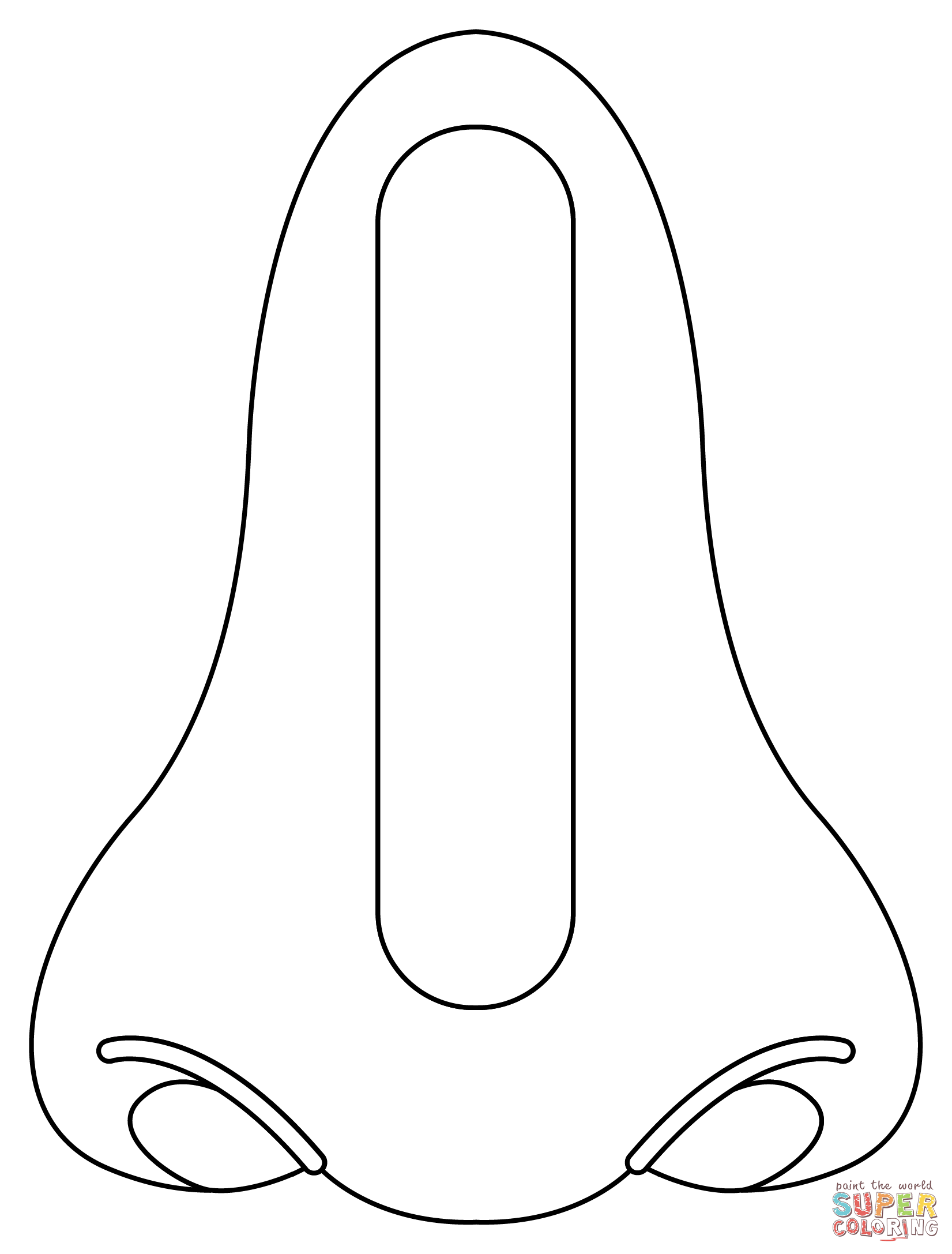 Nose coloring page free printable coloring pages