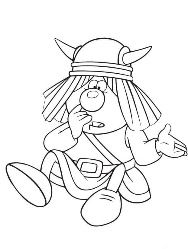 A big nose coloring page