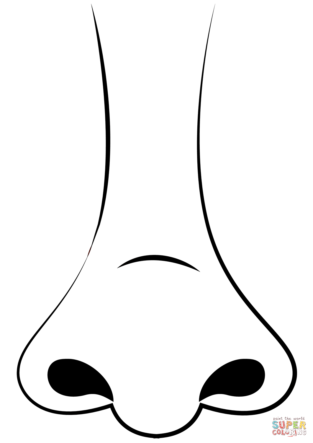 Nose coloring page free printable coloring pages