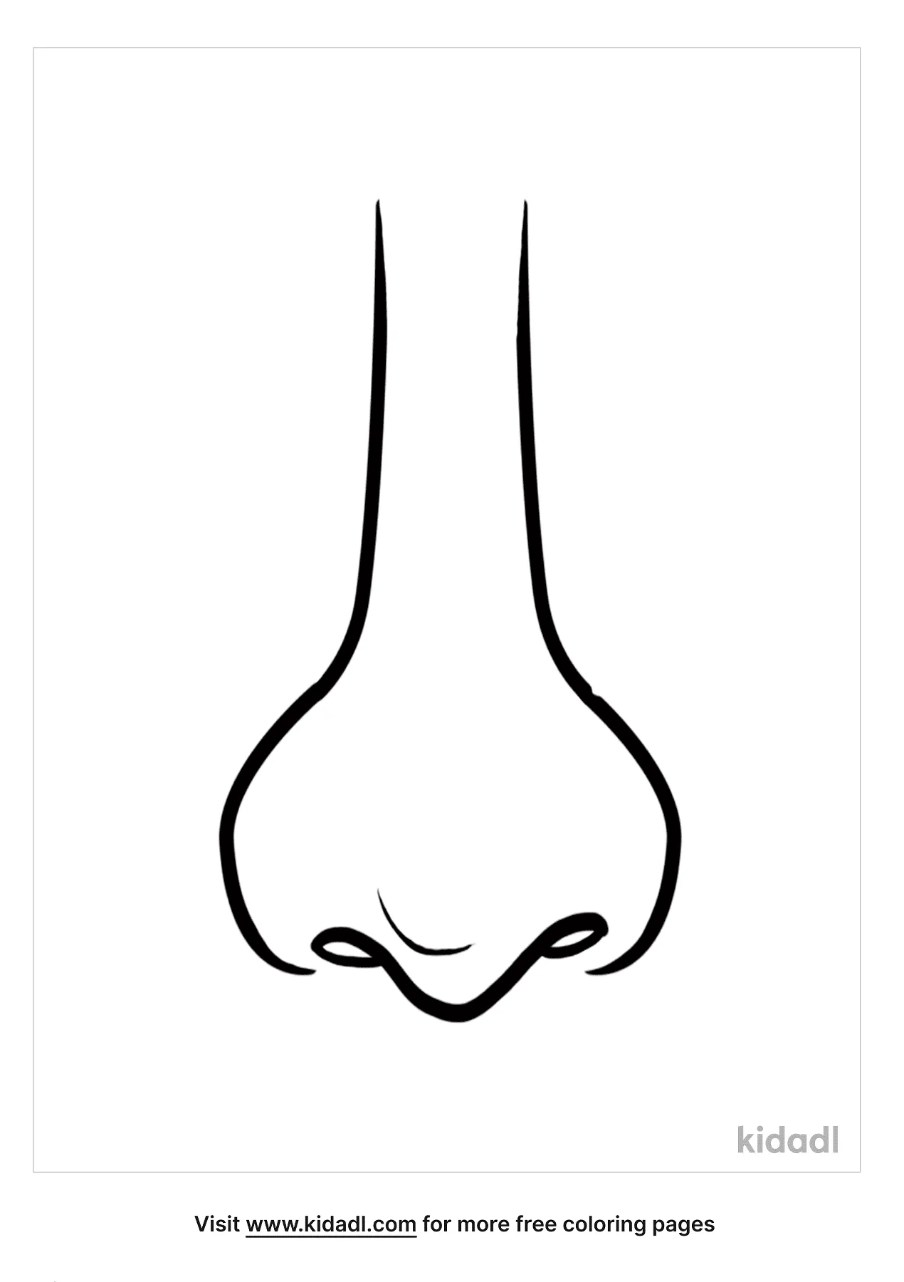 Free nose coloring page coloring page printables