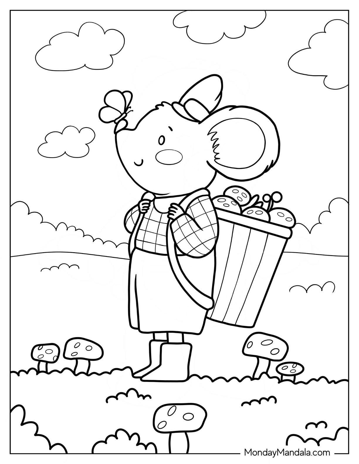 Mouse coloring pages free pdf printables