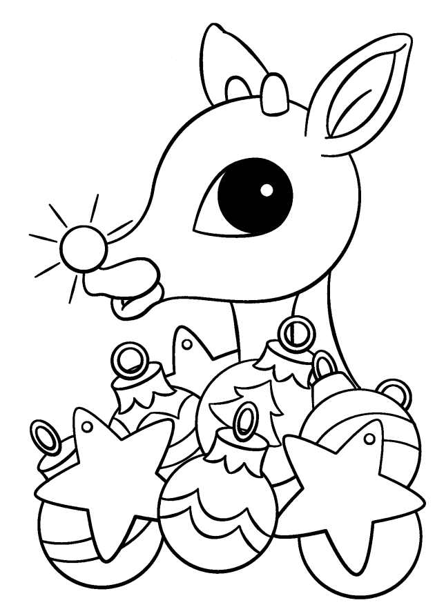 Free printable reindeer coloring pages for kids