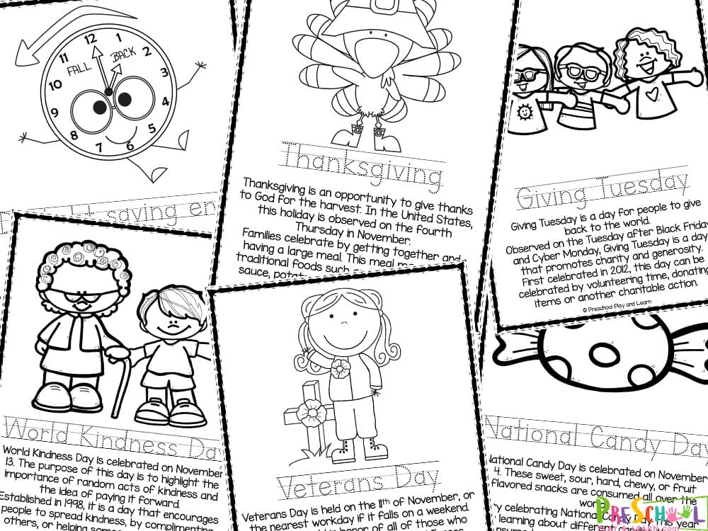 Free printable november coloring pages for kids