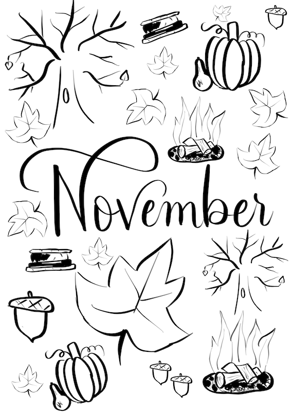 November coloring page